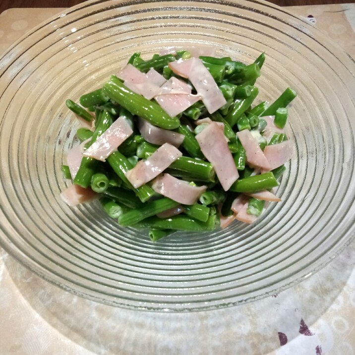 いんげんとハムのサラダ レシピ 作り方 By コークさん 楽天レシピ